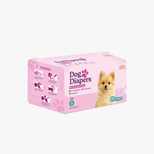 Pawfection Female Dog Diapers, Size S, 20 ct