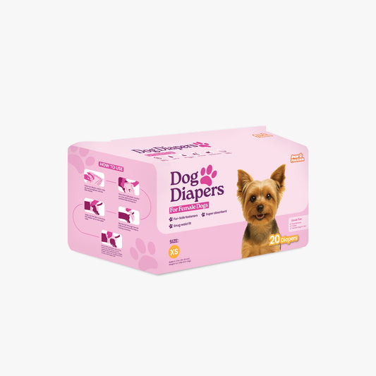 Pawfection Female Dog Diapers, Size XS, 20 ct