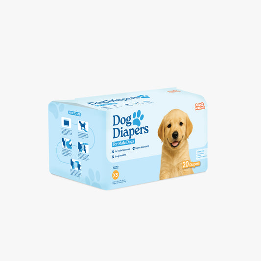 Pawfection Male Dog Diapers, Size XS, 20 ct
